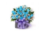 Blue Clues - 24 Stems In Basket
